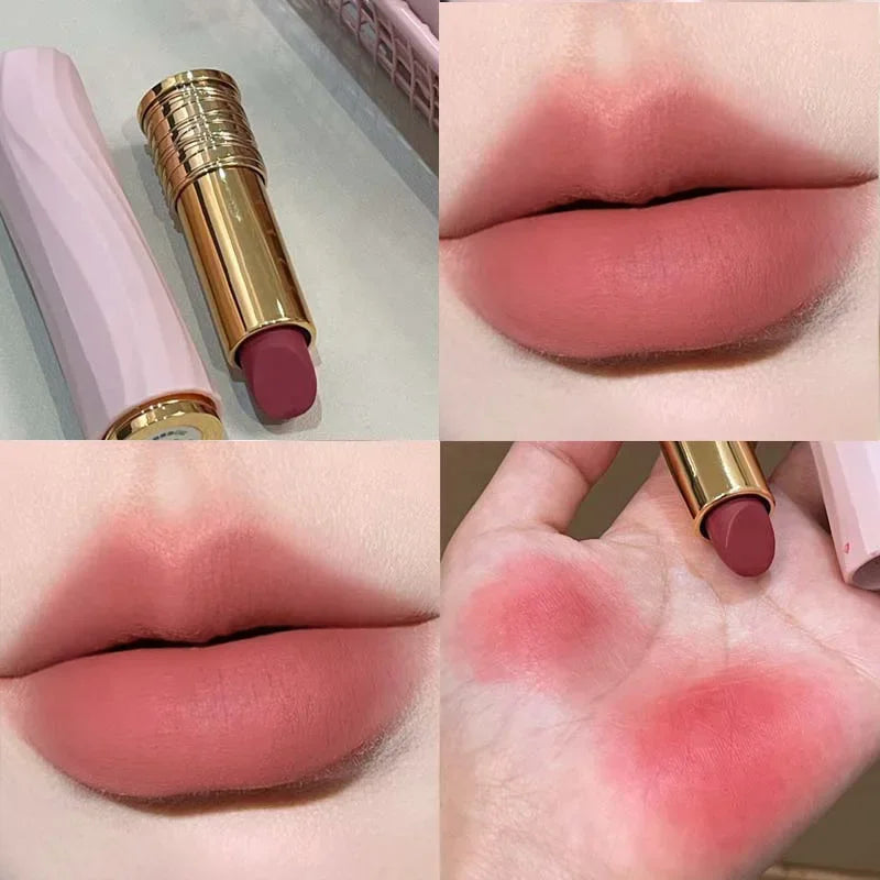 Red Brown Velvet Matte Lipstick Moisturizing Waterproof Nude Apricot Lip Tint Non-stick Cup Lip Gloss Lipstick Cosmetics Make Up