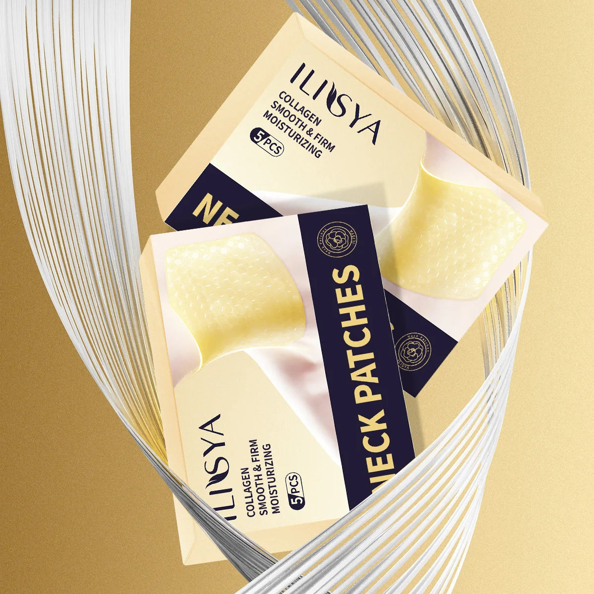 10pcs ILISYA Collagen Neck Patches, Deep Moisturizing and Firming, Neck Lift Tapes,Daily Skincare, Cooling Effect.