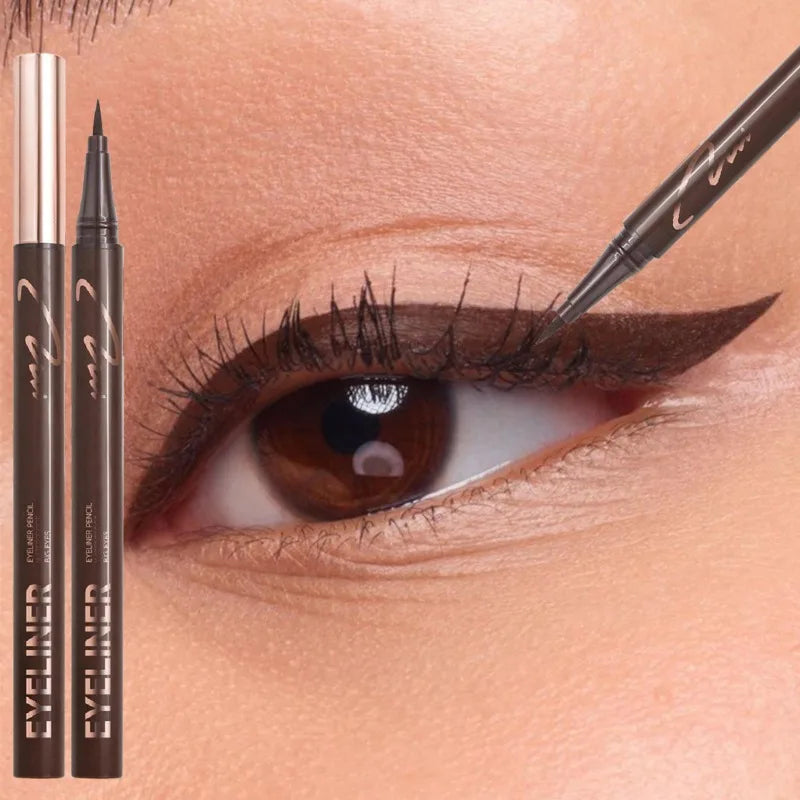 Brown Liquid Eyeliner, Quick-drying, Smudge-proof, Sweat-proof and Waterproof, Precise and Long-lasting Slim Eyeliner