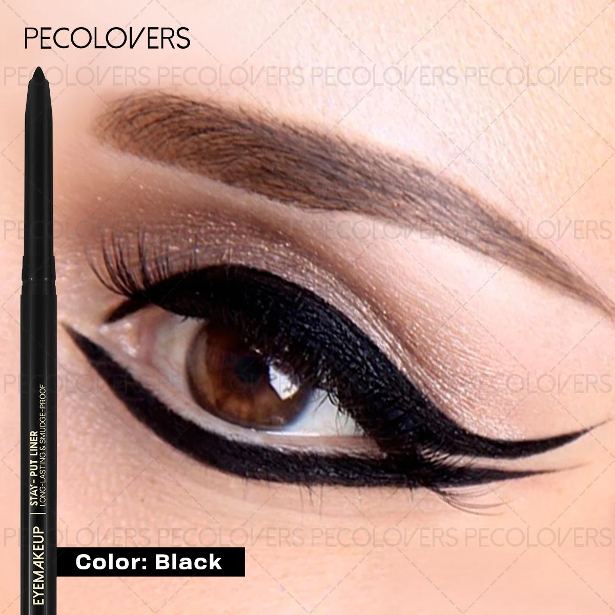 1 Set 5 Pcs Black Gel Matte Smooth Glide Eyeliner, Ultra-Smooth Eyeiner Pen, For All Types, Easy To Slide Blend, Perfect Gifts