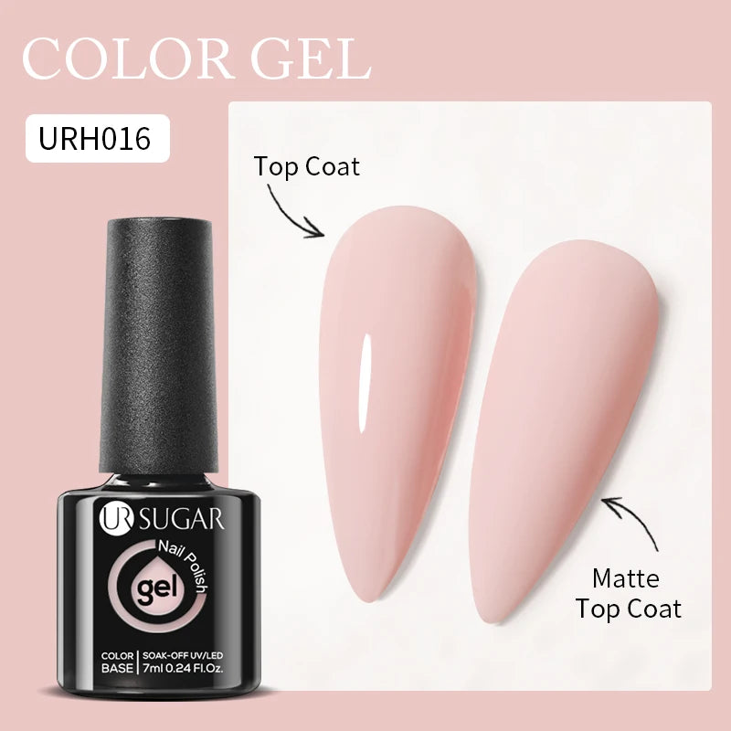 UR SUGAR 7ml Base Top Coat Gel Matte Top Coat Nail Gel Polish Nail Art Degisn Semi Permanent Soak Off UV LED Gel Nail Tool