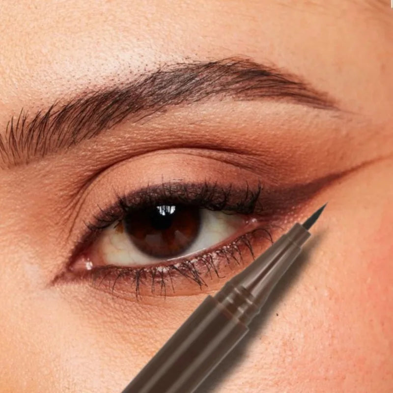 Not Blooming Brown Liquid Eyeliner Easy Wear Quick Drying Waterproof Long-lasting Smooth Ultra-fine Eyeliner Makeup Tools