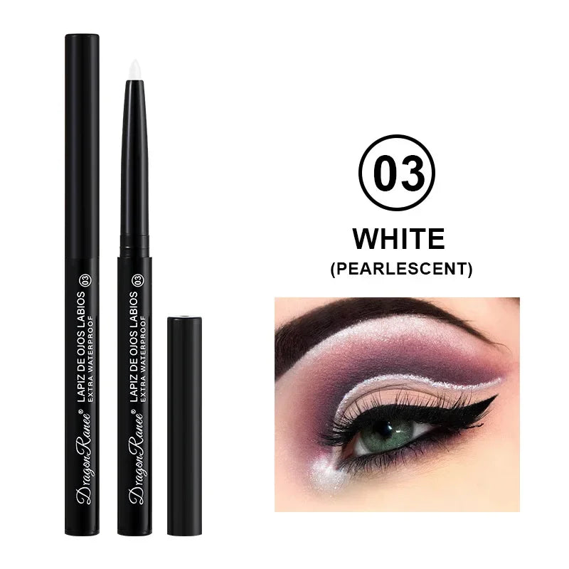 Waterproof Matte/Pearlescent Eyeliner Gel Pencil Smooth White Black Eye Liner Lying Silkworm Pen Cream Makeup for Eyes